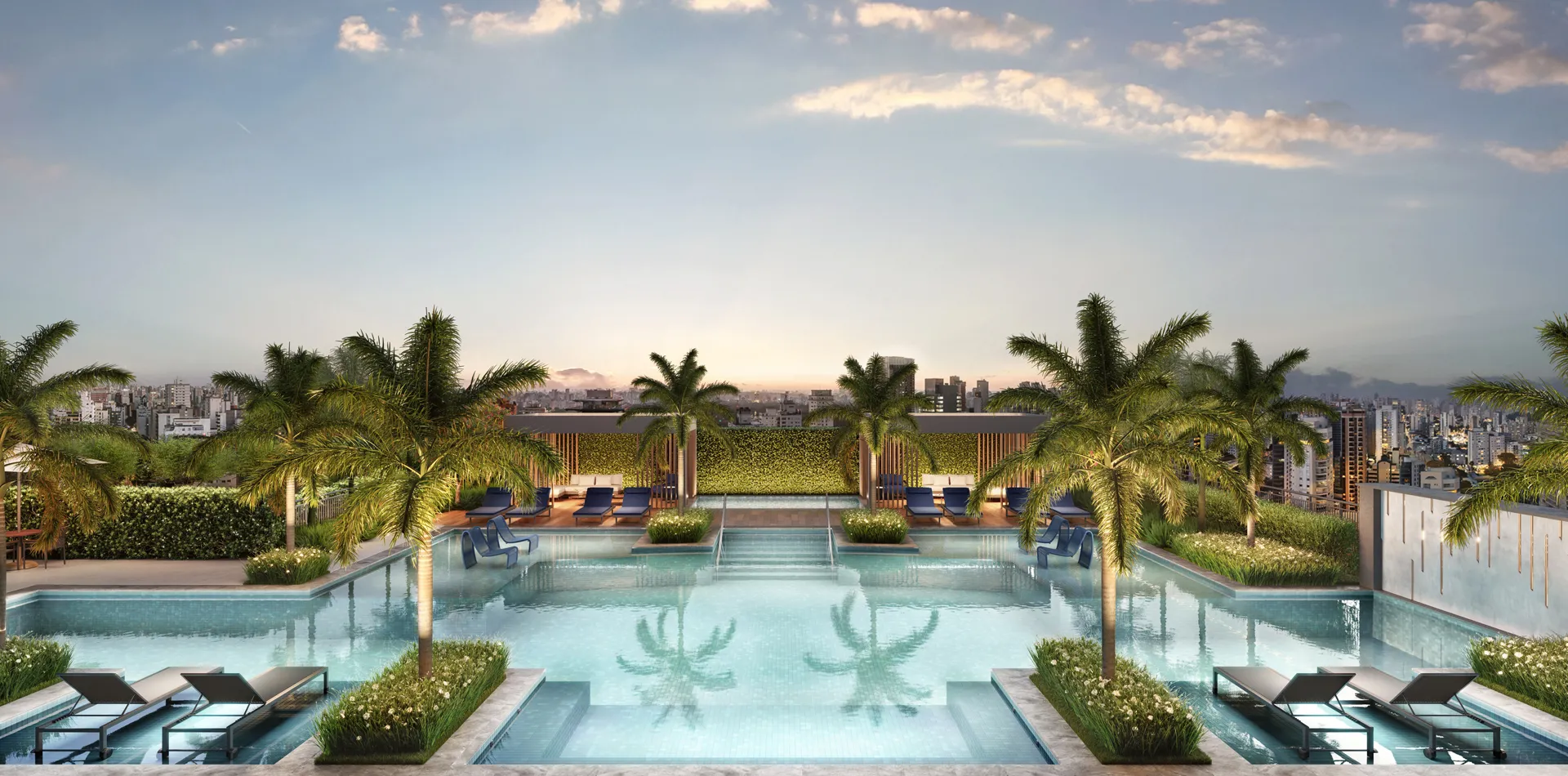 Piscina descoberta do Green View Residence