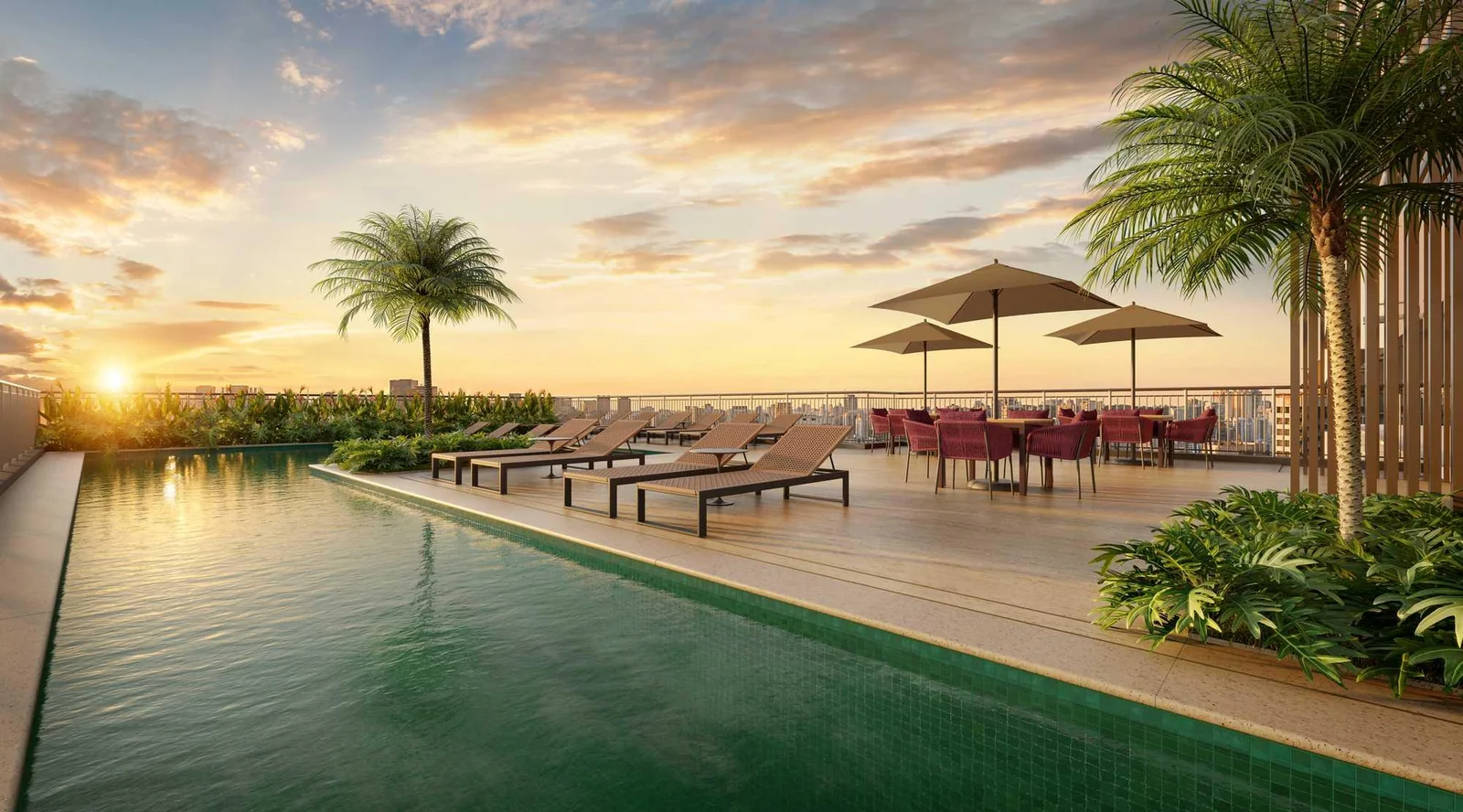 Piscina descoberta com raia de 25m do T.O.M. Paraíso
