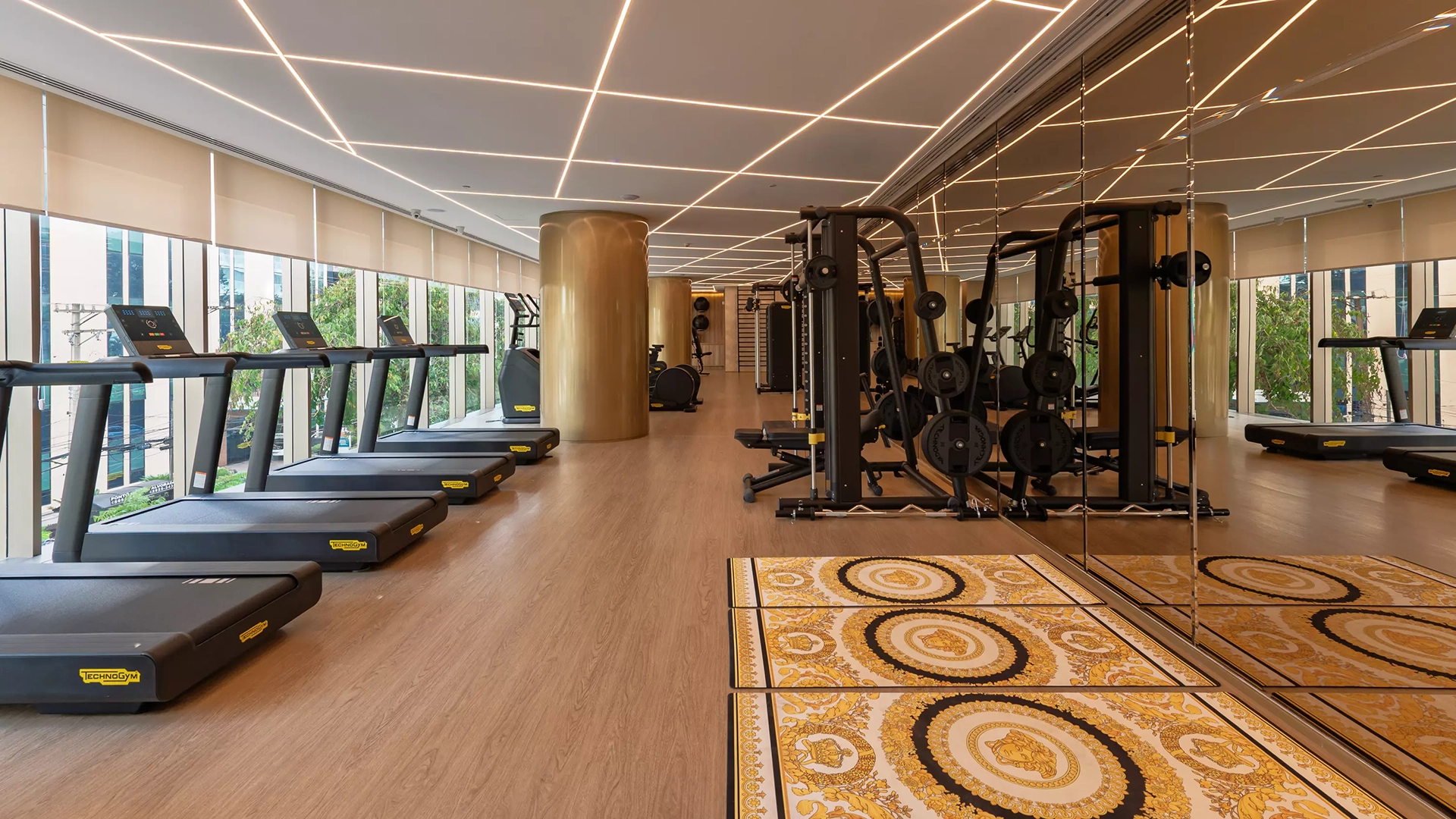 Espaço fitness do Villa Versace